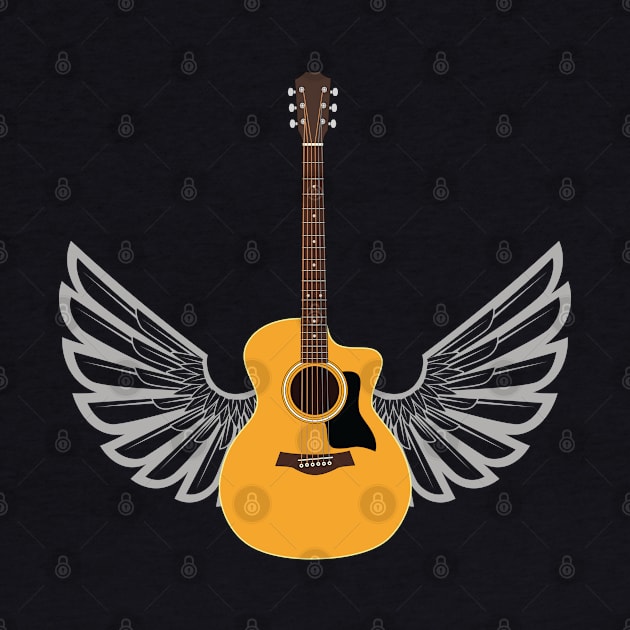 Guitar Wings Auditorium Style Acoustic Guitar by nightsworthy